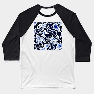 white flower Baseball T-Shirt